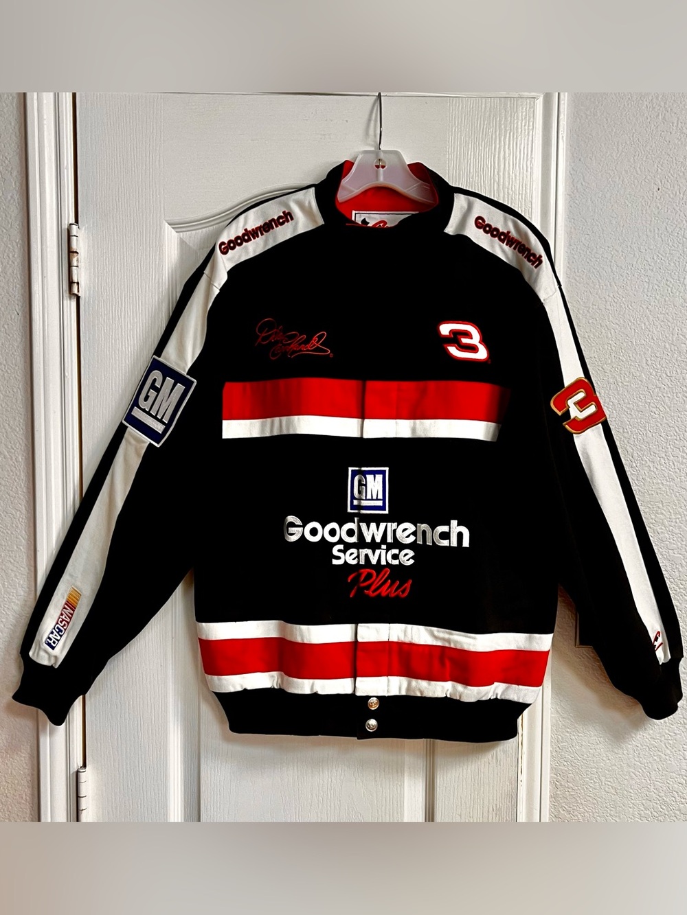 Vtg Chase Authentics Dale Earnhardt Sr #3 Full Zipp Crew Jacket M.Blk. W/Tickets